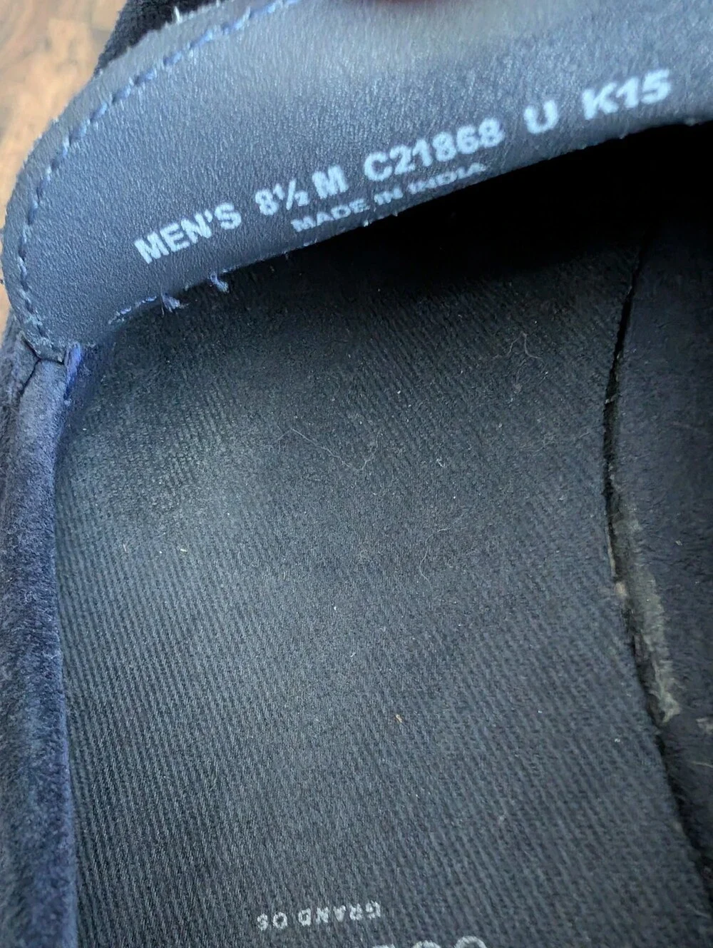 Cole Haan Pinch 8.5 Men's Dark Blue Suede Penny Loafers Slipon Rubber Sole